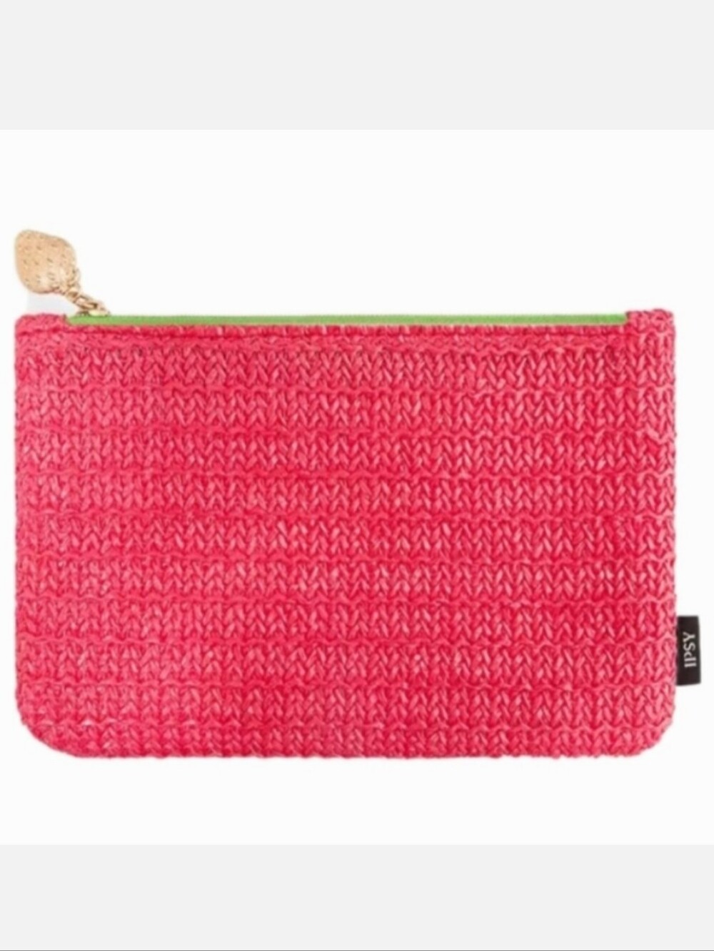 NWT PINK W/GOLD STRAWBERRY ZIPPER IPSY BAG!